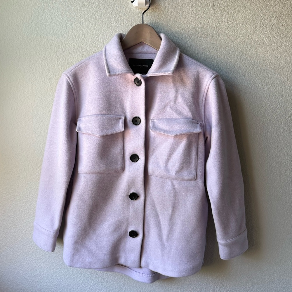 Light Purple Coat with Black Buttons